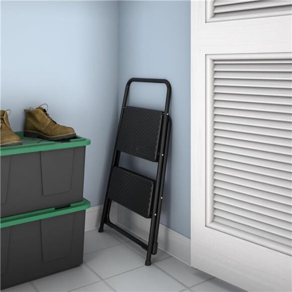 Lightweight Two Step House Step Stool for Easy Reaching and Cleaning - Non Slip - Picture 3 of 8